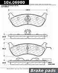 Centric parts 106.06900 brake pad set, rear