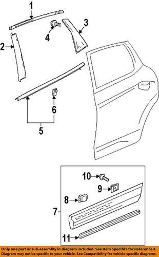 Honda oem 72950tp6a01 exterior-rear-belt molding