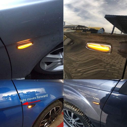 Sequential led amber side light marker for mitsubishi lancer evo x mirage smok d