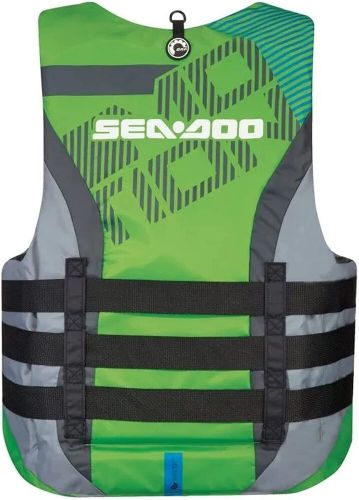 Sea-doo 2867671670 new men&#039;s motion pfd life jacket green 3x