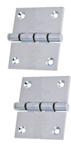 Perko 949-dp3-chr butt hinges chrome plated brass 4 hole 2&#034; x 1-1/2&#034; boat 2 pcs