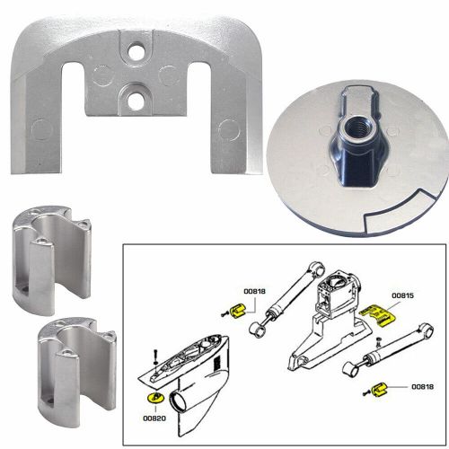 Tecnoseal mercury bravo 2-3 up to 2003 magnesium anode kit w/hardware freshwater