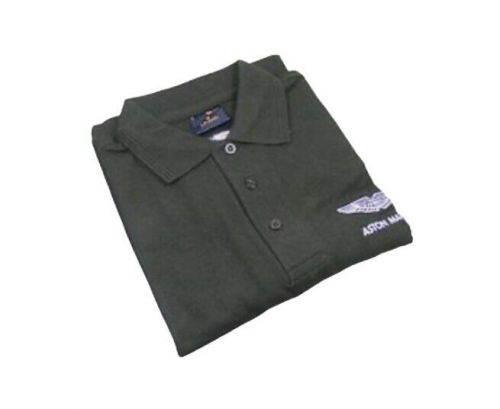 Genuine aston martin mens workwear polo shirt black lrg - 702880l.