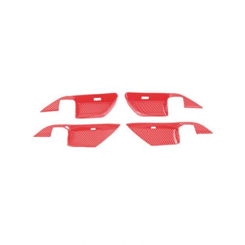 For toyota camry 2024-2025 red carbon fiber inner door handle bowl decor trim 4*