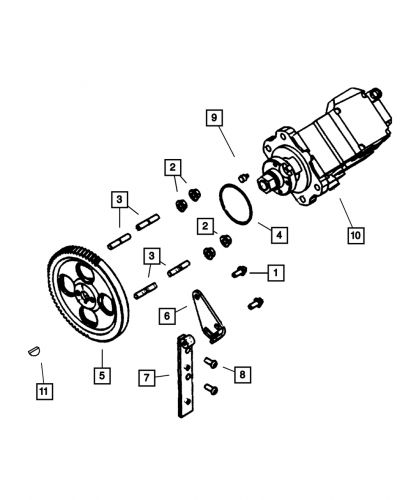 Genuine mopar fuel injection pump o ring 5014189aa