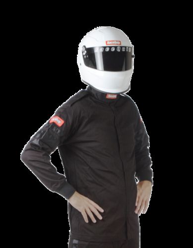 Racequip single layer racing driver fire suit jacket sfi 3.2a/1 3xl black 111008