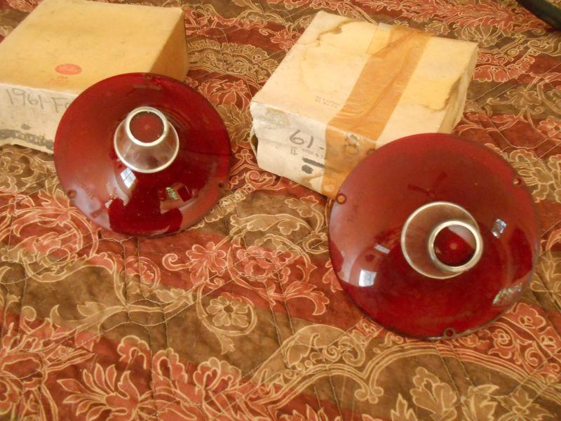 Nos pair 1961 ford tail light lens.  