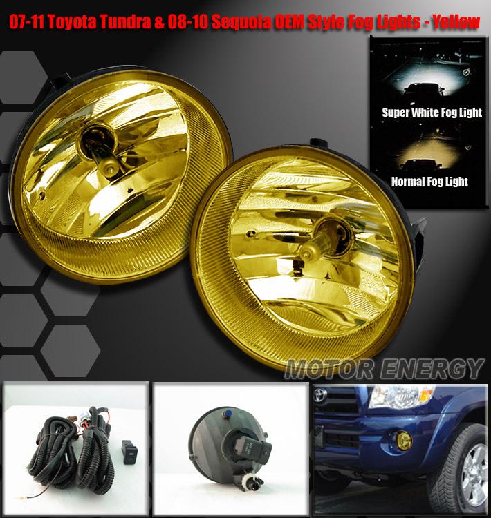 2007-2011 tundra/08-10 sequoia bumper fog lights yellow