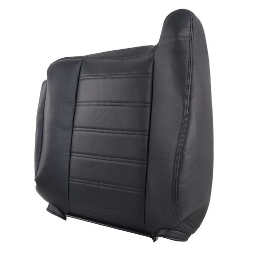 4x black bottom &amp; top seat cover for 2003-2007 hummer h2 driver &amp; passenger side