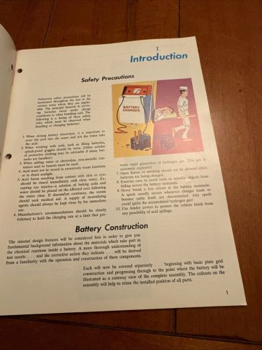 Autolite battery service &amp; testing procedures manual - clean!  1965 ford fomoco