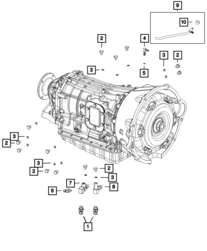 Genuine mopar oil cooler line elbow 68224592aa