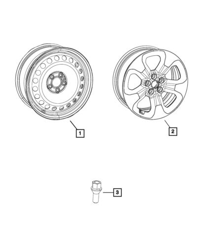 Genuine mopar wheel lug stud 68320140aa