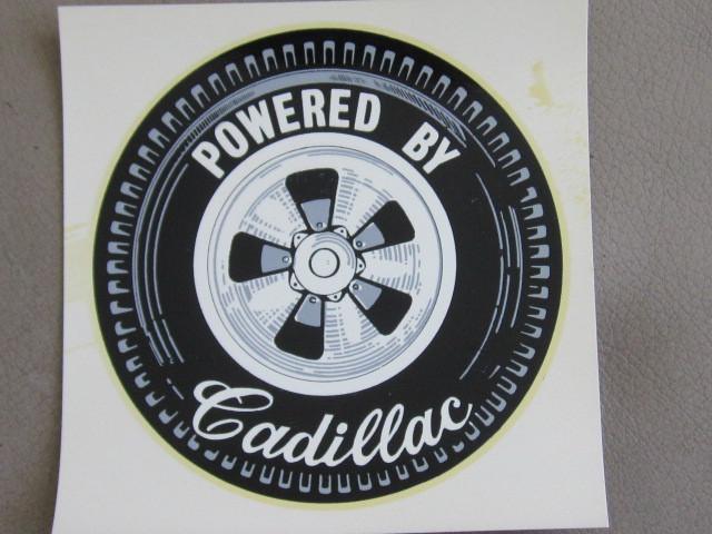 Vintage powered by cadillac decal for inside window-made in the 60s-works great!