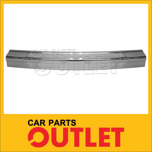 1985-1988 ford escort front bumper face bar fo1002203 chrome steel wo pad hole