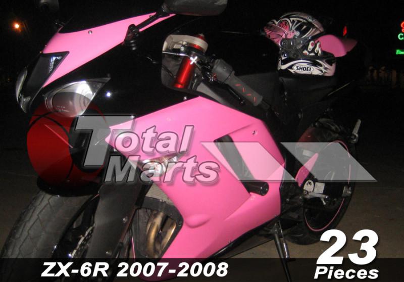 Fairing for kawasaki ninja zx6r zx-6r 636 zx636 07 08 2007 2008 abs pink fc7662