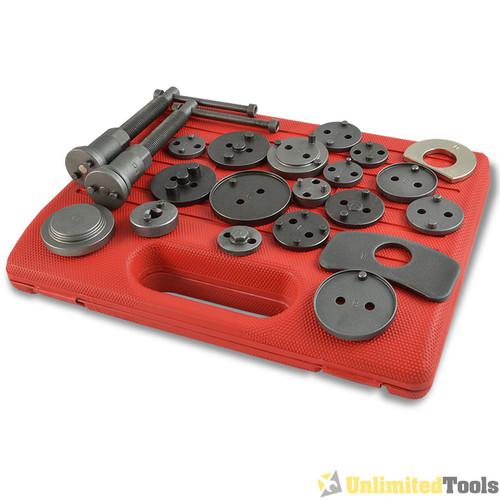 21pc universal car/truck disc brake caliper piston rewind wind back tool kit new