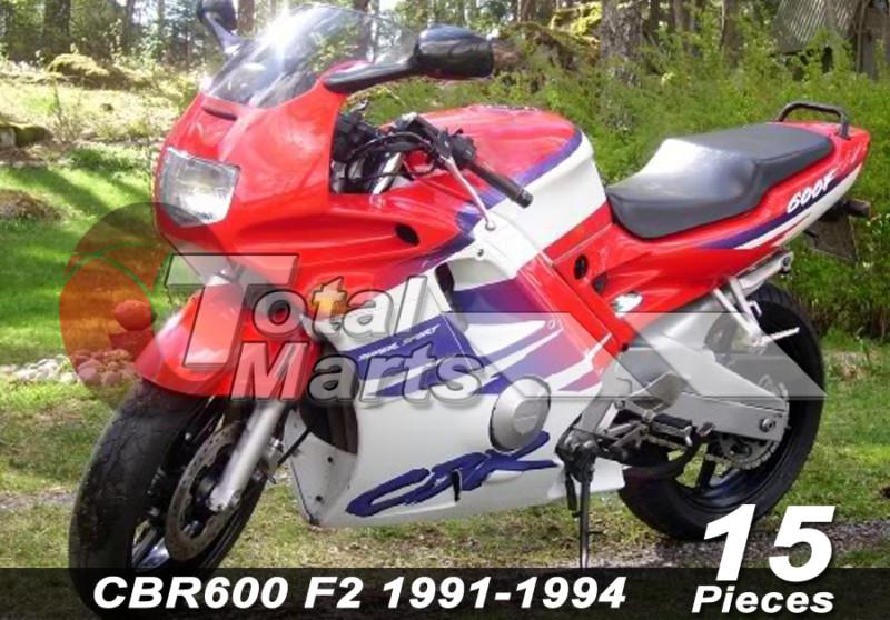 Fairing for honda cbr600f2 cbr600 f2 1991 1992 1993 1994 abs red white fa4611