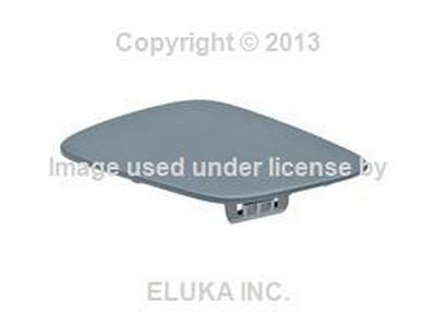 Bmw genuine headlight washer hole cover flap in bumper primered front left