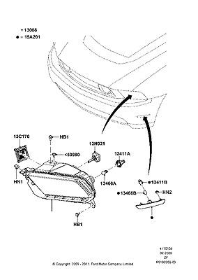 Ar3z15a201a ford lamp assy