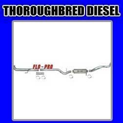 Duramax lmm 4" dpf cat delete exhaust system no bungs - flo pro 07-10 6.6l 834