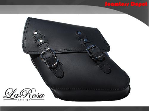 La rosa harley dyna wide glide fxr black premium leather left saddle bag