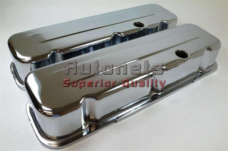 Chevy chrome steel big block valve covers 396-427-454-502 tall bbc hot rat rod