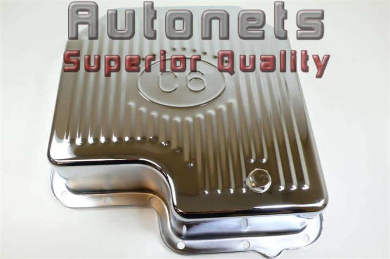 Chrome steel ford mustang c-6 transmission oil pan extra capacity