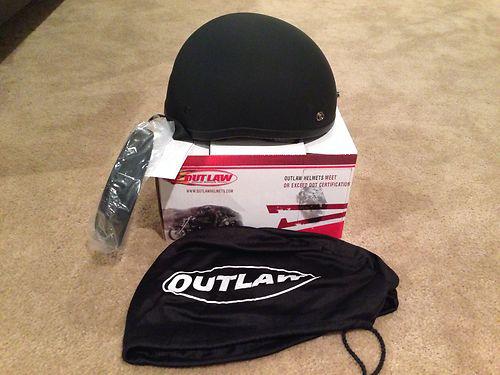 Outlaw half helmet - size m - dot