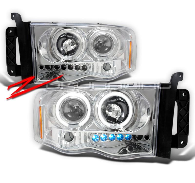 02-05 dodge ram 1500 2500 led projector headlights pair