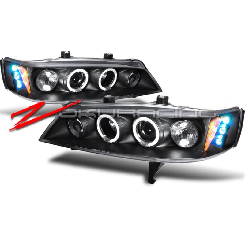 1994-1997 honda accord led projector headlights jdm black