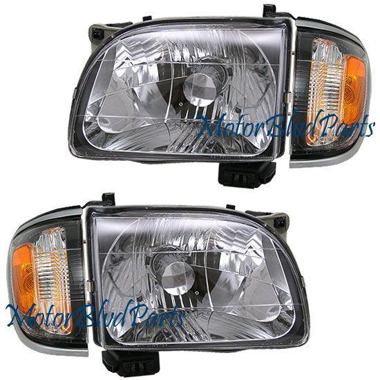 01-04 tacoma headlight+ corner lights right+left silver