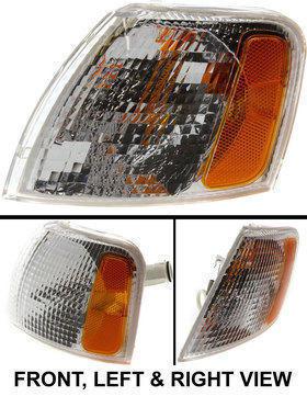 Clear and amber lens new park light with bulbs left hand vw lh driver side car