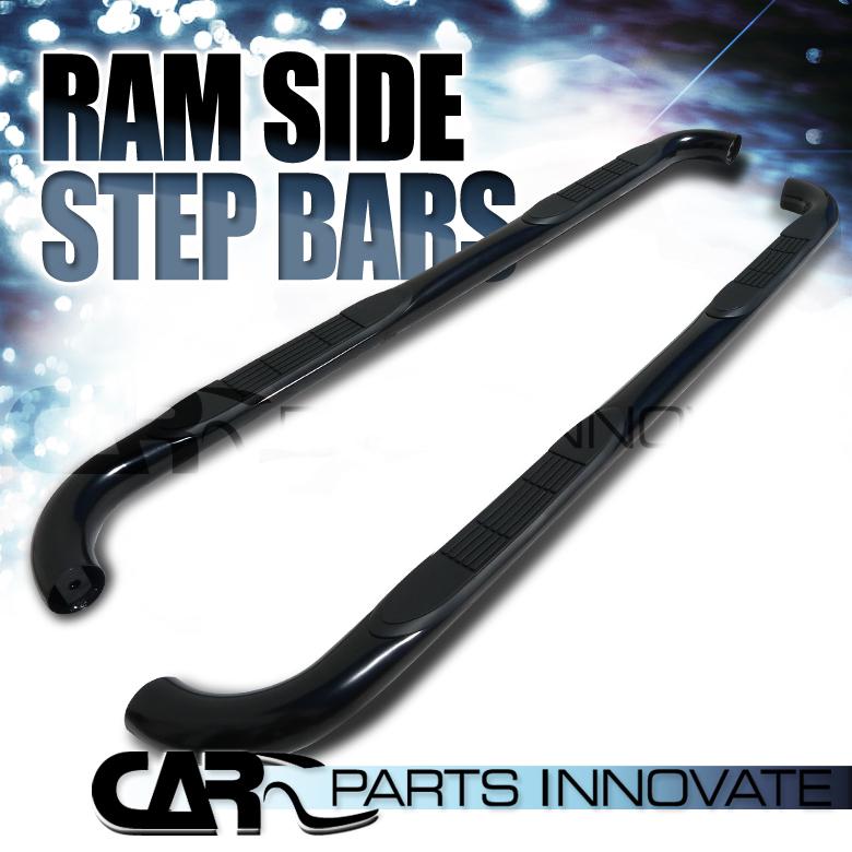 09-12 dodge ram 1500 quad cab 3" black stainless steel side step nerf bars