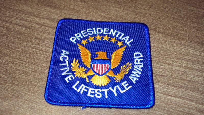 Presidential active lifestyle award crest embroidered biker patch 4 vest   