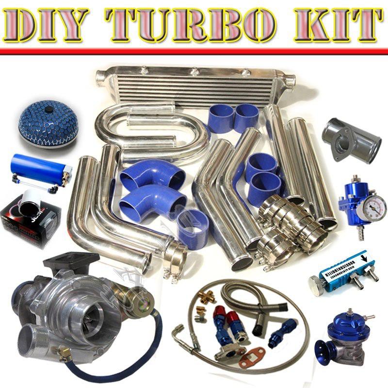 T3/t4 v-band turbo+27" intercooler+2.5" u-pupe piping kit+fpr+bov type-rs ch/bl