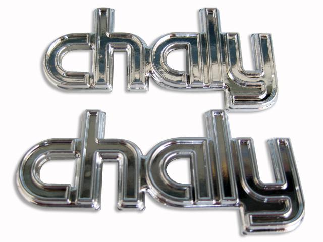 Honda chaly cf50 cf70 cf 50 70 emblem side frame chrome set 1 pair