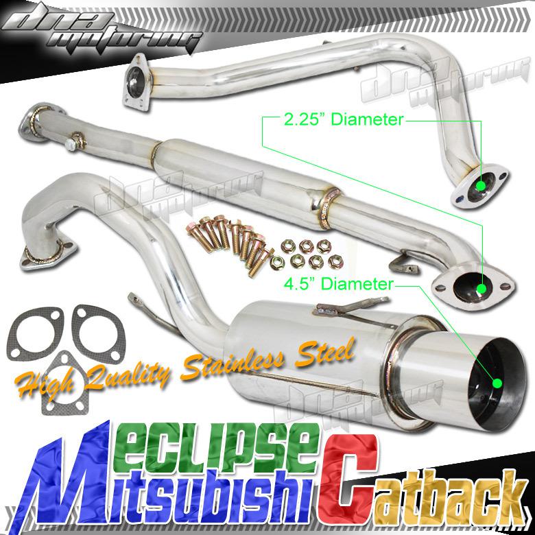 Mitsubishi eclipse/talon 95-99 na jdm stainless catback exhaust system  cat back