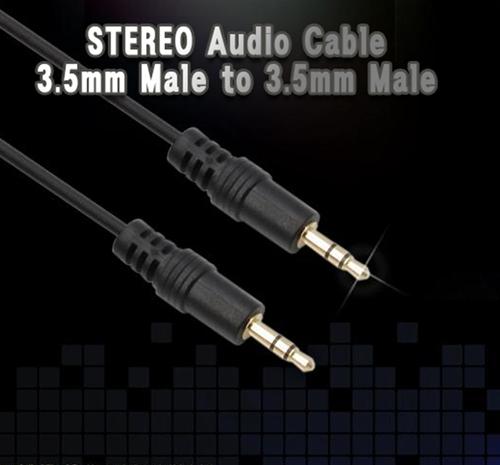 5ft 3.5mm gold male to male m/m stereo audio cords cables for pc ipod mp3