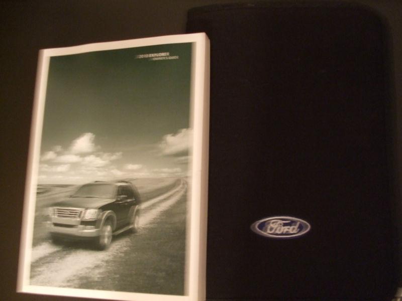 2010 ford explorer owner's guide manual w/ inserts and cover