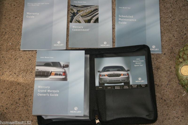 2002 mercury grand marquis factory owner's manual set & case near mint