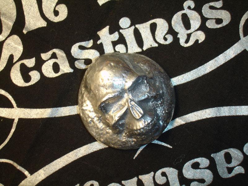 Harley oil dip stick cover..highndrycastings.com..wild skull!!!