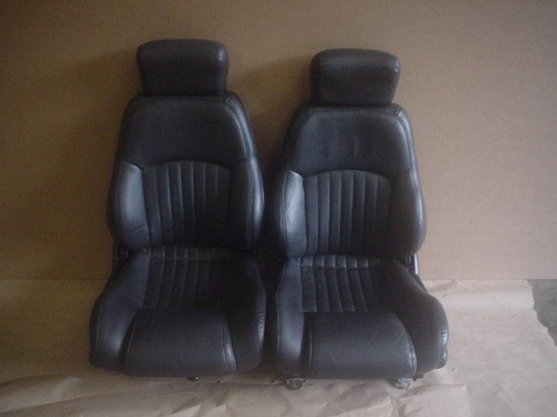 00-02 trans am ebony leather seat seats set 831-1