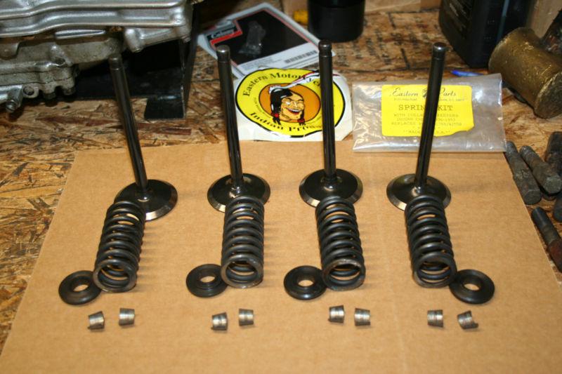 74" indian chief valves, springs and keepers set 1936 - 53 cylinders (#734) 