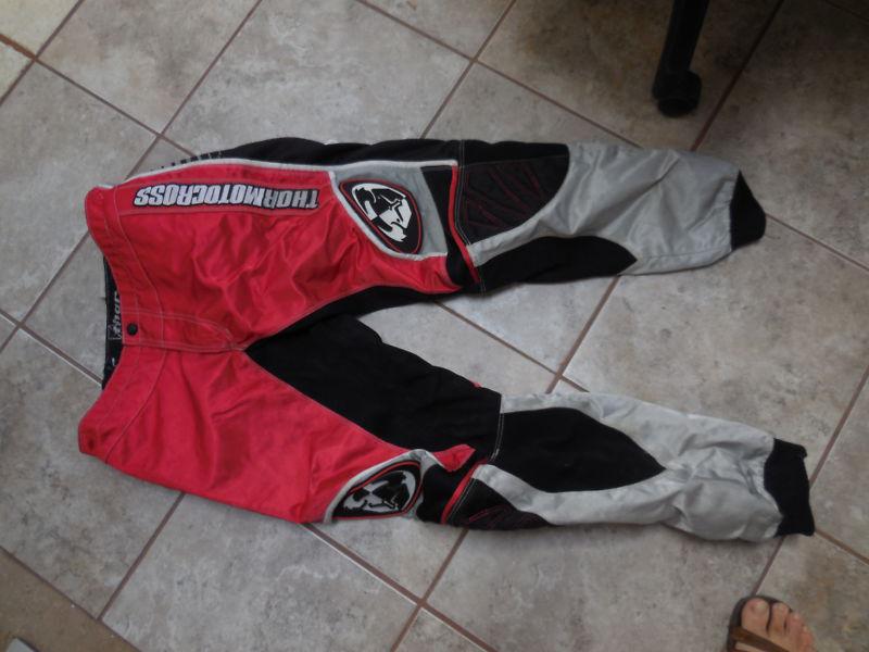 Thor racing pants sz 32 kenytex kevlar knees racing off road dirt bike motocross