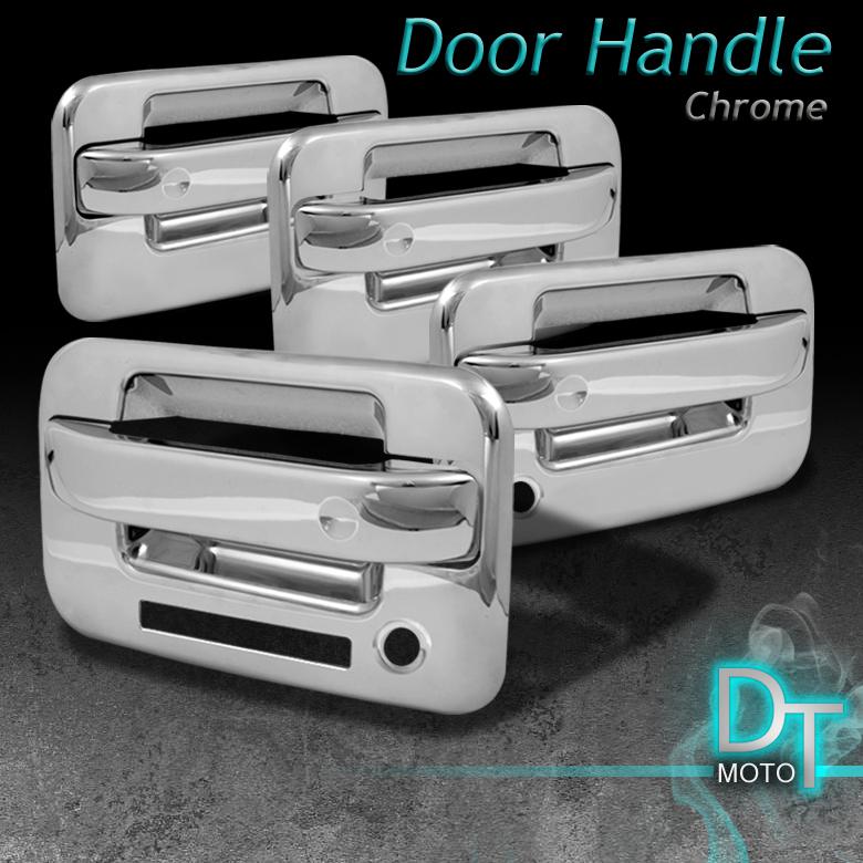 04-13 ford f150 4dr keypad chrome door handle covers trim w/ passenger key hole