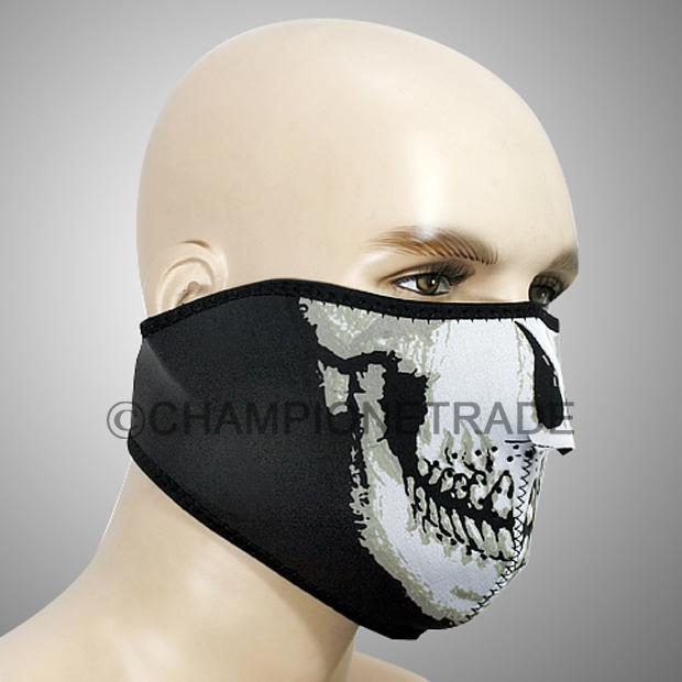 1 pcs motorcycle atv biker skull neoprene snowboard ski style half face mask hot