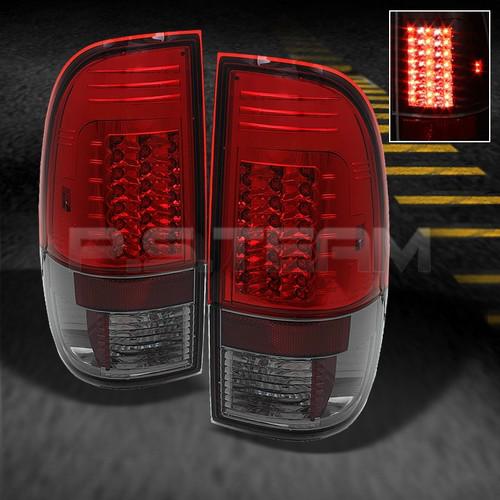 08-10 ford superduty series pickup truck red smoke g2 led tail brake lights lamp