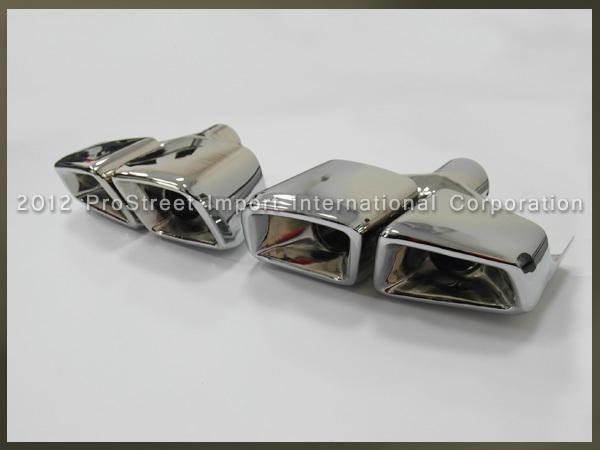 S63amg look dual exhaust pipe tip fit mercedes-benz w221 s350 s500 s550 s65