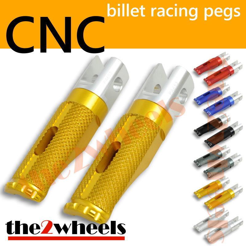 Cnc billet racing front foot pegs rests for kawasaki zx10r 10-12 gold