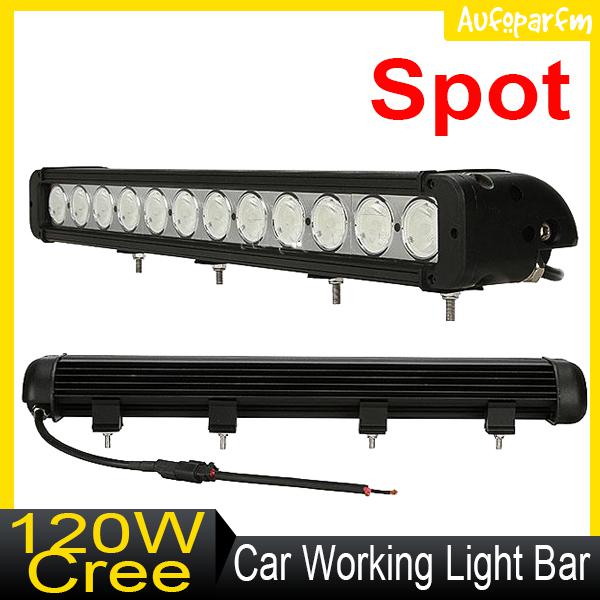 120w spot beam cree led work light bar offroad fog driving 4x4 ute boat atv lamp